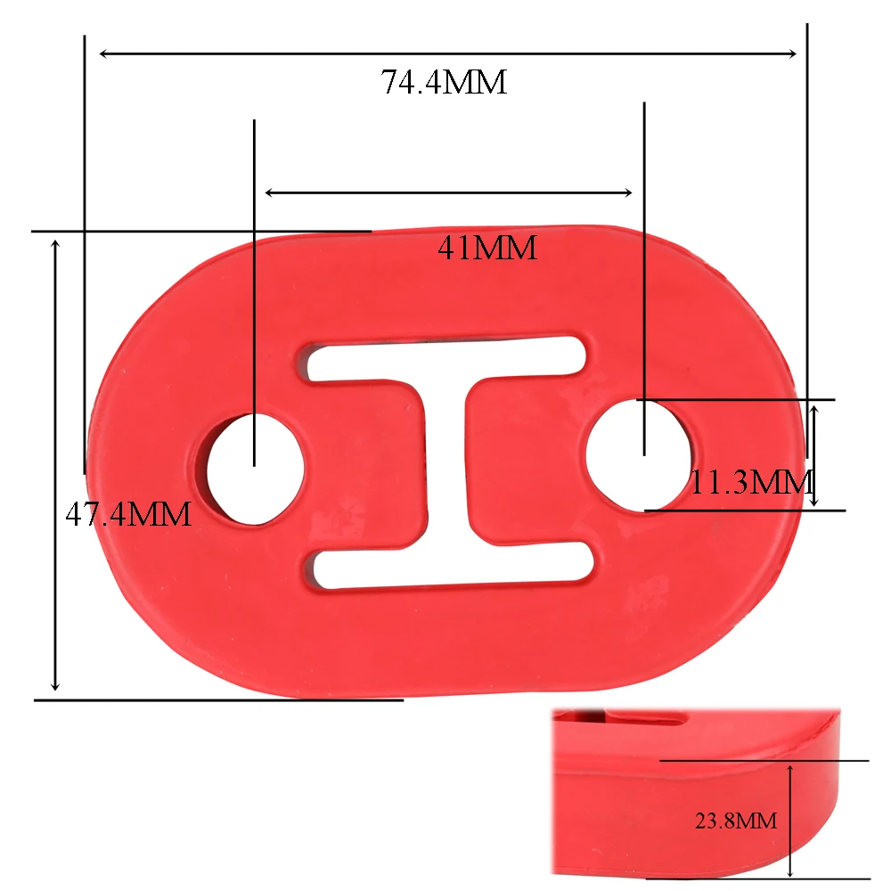 Universal Car Polyurethane Rubber Exhaust Tail Pipe Mount Brackets Hanger Muffler Insulator Bushing Support WLR8952