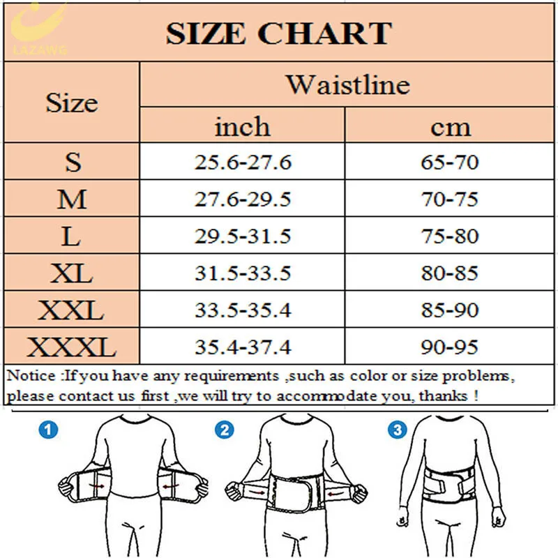 LAZAWG Mens Slimming Belt Waist Trainer Trimmer  Body Shaper Control Belly Corset Fitness Burner Workout Weight Loss Cincher