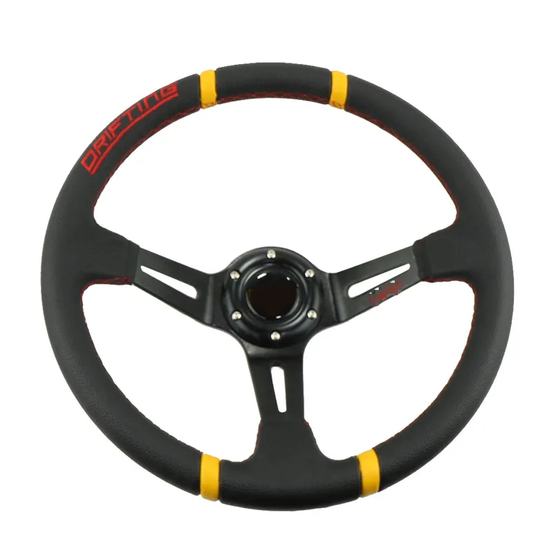 14 inch 350mm racing steering wheel PVC Red Gold Blue Black ray refitting sports car steering wheel auto parts