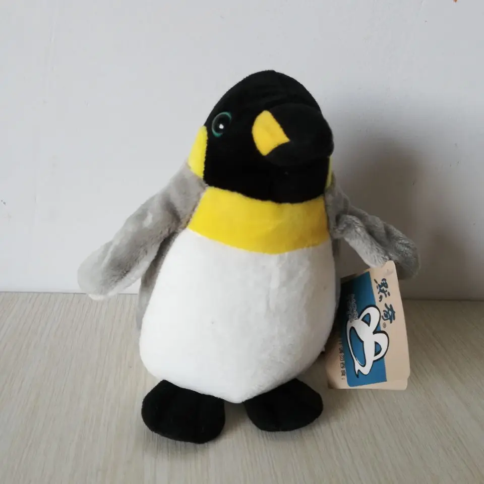 Ongeveer 17 cm mooie grijze pinguïn knuffel zachte pop baby speelgoed verjaardagscadeau b0108