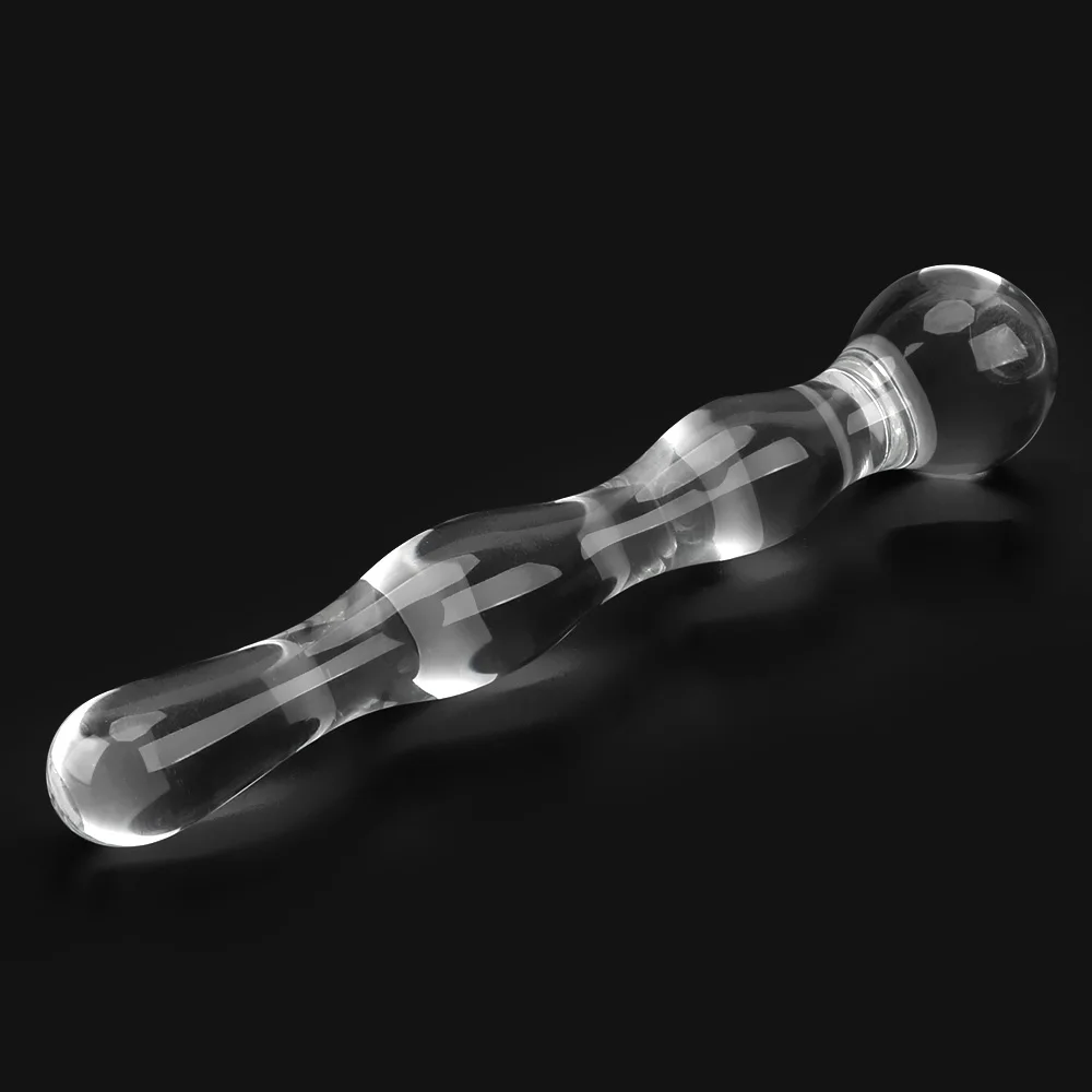 19cm Glass Butt Plug Anal Beads Dildos for Women Vaginal Men Prostate Massager Female Masturbator Sex Toys Adult Erotic Products