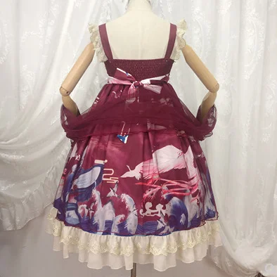 Trung Quốc Phong Cách Ngọt Công Chúa Lolita Đầm Retrobowknot Dễ Thương In Cao Cấp Victoria Đầm Bé Gái Tiệc Trà Gothic Lolita Jsk