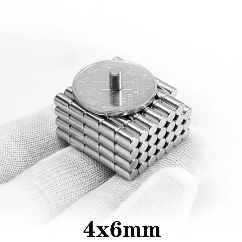 20~500pcs 4x6 mm Search Minor strong Magnet 4mm X 6mm Bulk Small Round Magnets 4x6mm Neodymium Disc Magnets 4*6 mm N35 magnetic