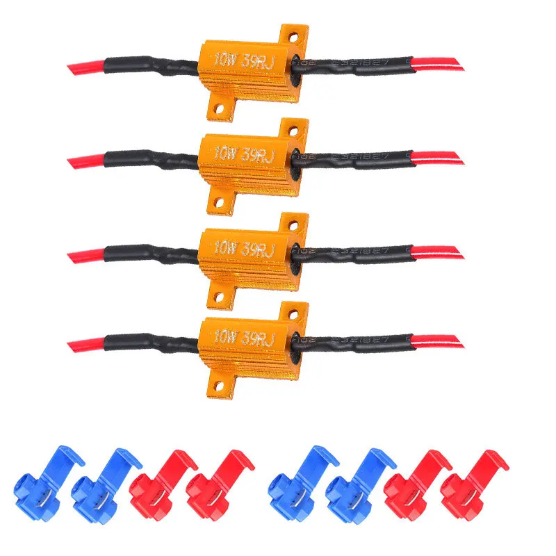 LED CANBUS Universal, resistencia de carga sin ERROR, 10w, 39ohm, 4w, 5w, 6w, W5W, T10, T4W, BA9S, H6W, BA9S, FESTOON, 2 uds.