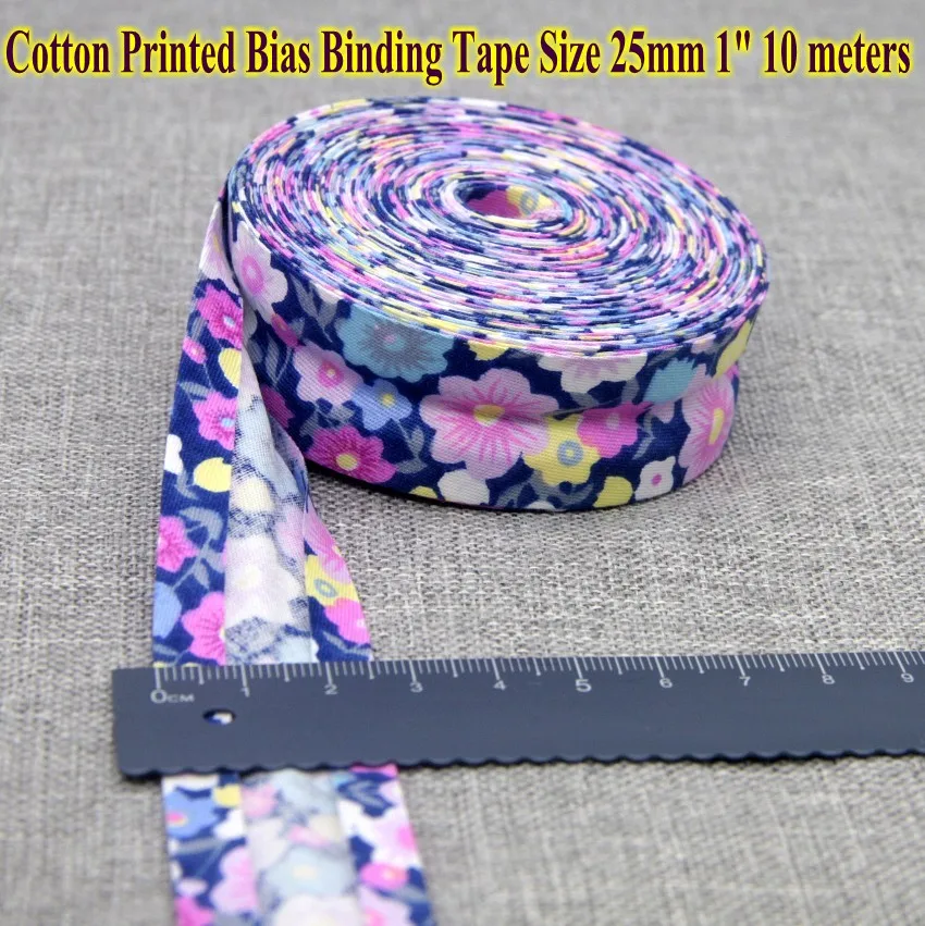 100% Cotton Bias tape printed, size: 25mm,1