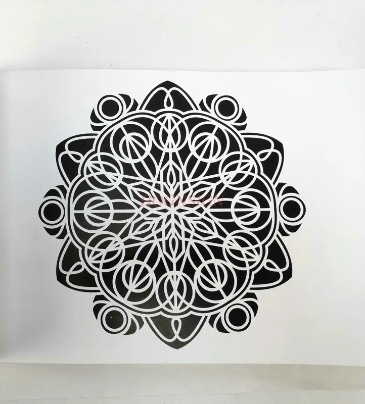 Embroidery Books Tattoo Book Manuscript Vanilla Pattern Mandala Flower Small Tattoos Arm Bag Leg Tatoo Drawing Black And White