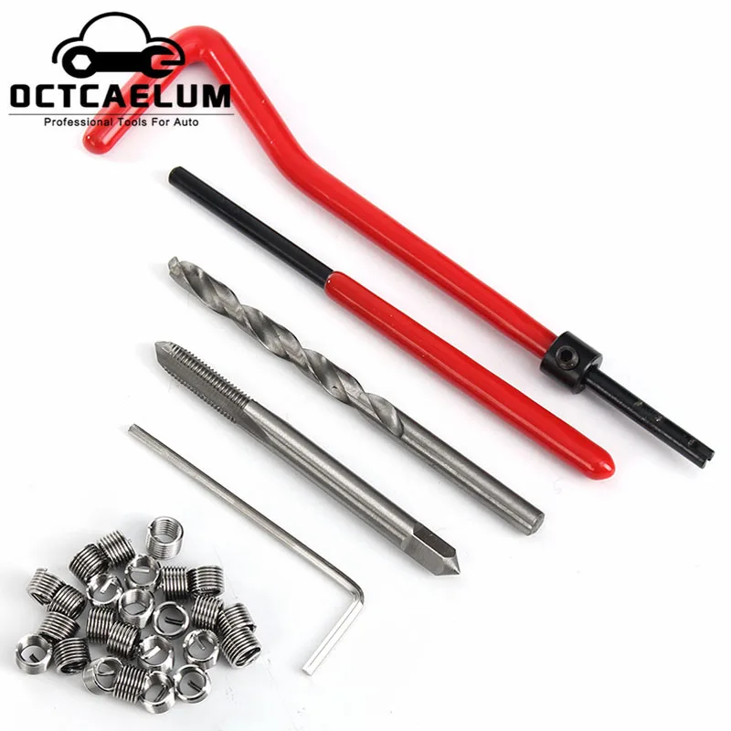 M10 X 1.25 Thread Repair Stainless Helical Coil Wire Insert Tool Kit For Motorcycle Car Helicoil AT2059E