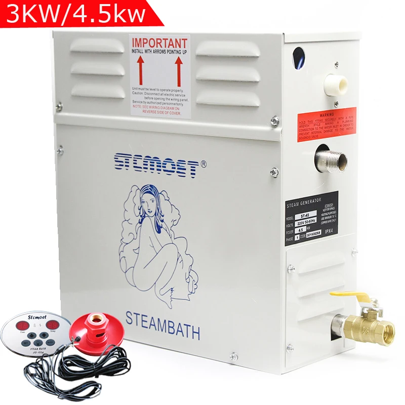 3KW 4.5KW Home use Steam machine 220v Steam generator Sauna Dry stream furnace Wet Steam Steamer digital controller ST-30