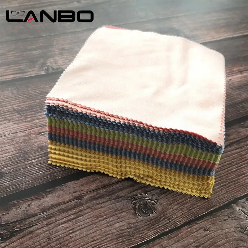 LANBO 20Ps 15*15cm abbigliamento per lenti accessori per occhiali panno per la pulizia occhiali da sole in microfibra occhiali da vista occhiali da vista salviette per spolverare