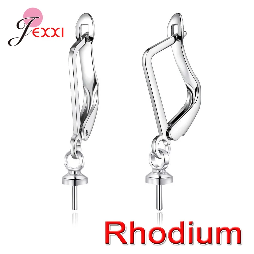 925 Sterling Silber Ohrring Erkenntnisse Ohr Haken Haken Armaturen DIY Schmuck Machen Zubehör Draht Schmuck Liefert 10 teile/los