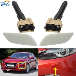 ZUK Headlight Headlamp Washer Nozzle and Cover For Mazda 3 M3 Axela 2014 2015 2016 Front Head Light Cleaner