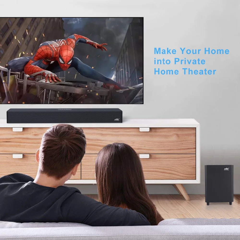 100W TV SoundBar 2.1 Bluetooth Speaker 5.0 Home Theater System 3D Surround Sound Bar Remote Control With Subwoofer For TV