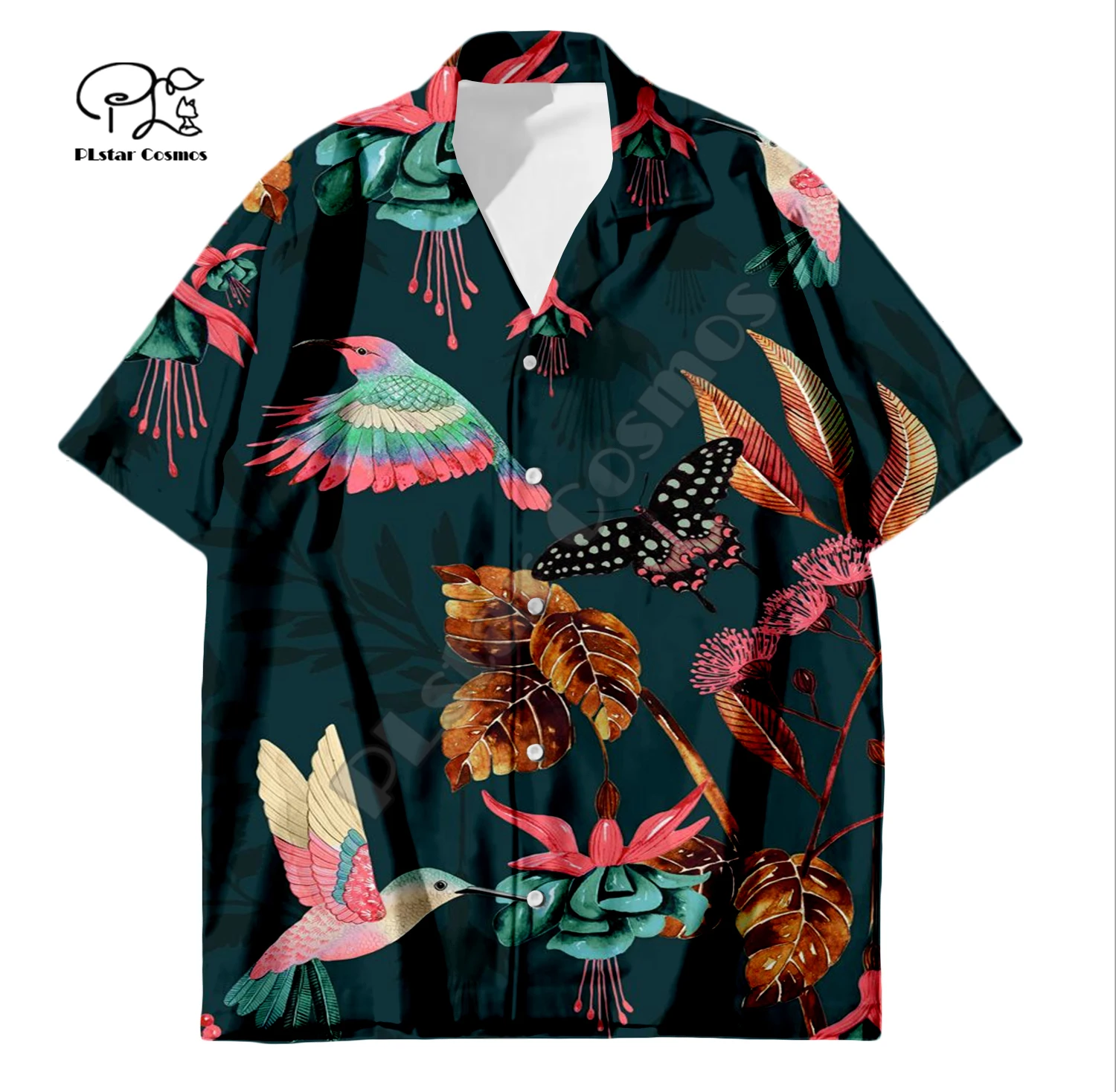 PLstar Cosmos Hawaiian Beach Shirts Fruit Food NewFashion Pullover 3DPrint Summer Funny Collar Shirt Short Sleeve Casual Tees A1