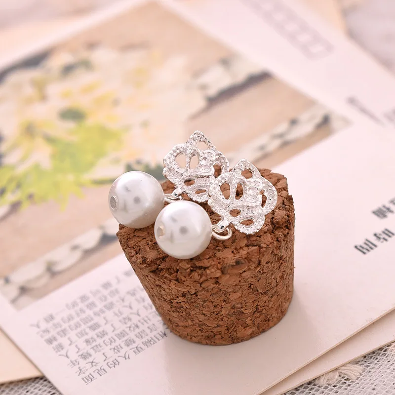 Hot Selling Star With The Same Paragraph Rose Camellia Imitation Pearl Earrings Jewelry Wholesale And Retail Exquisite Earrings