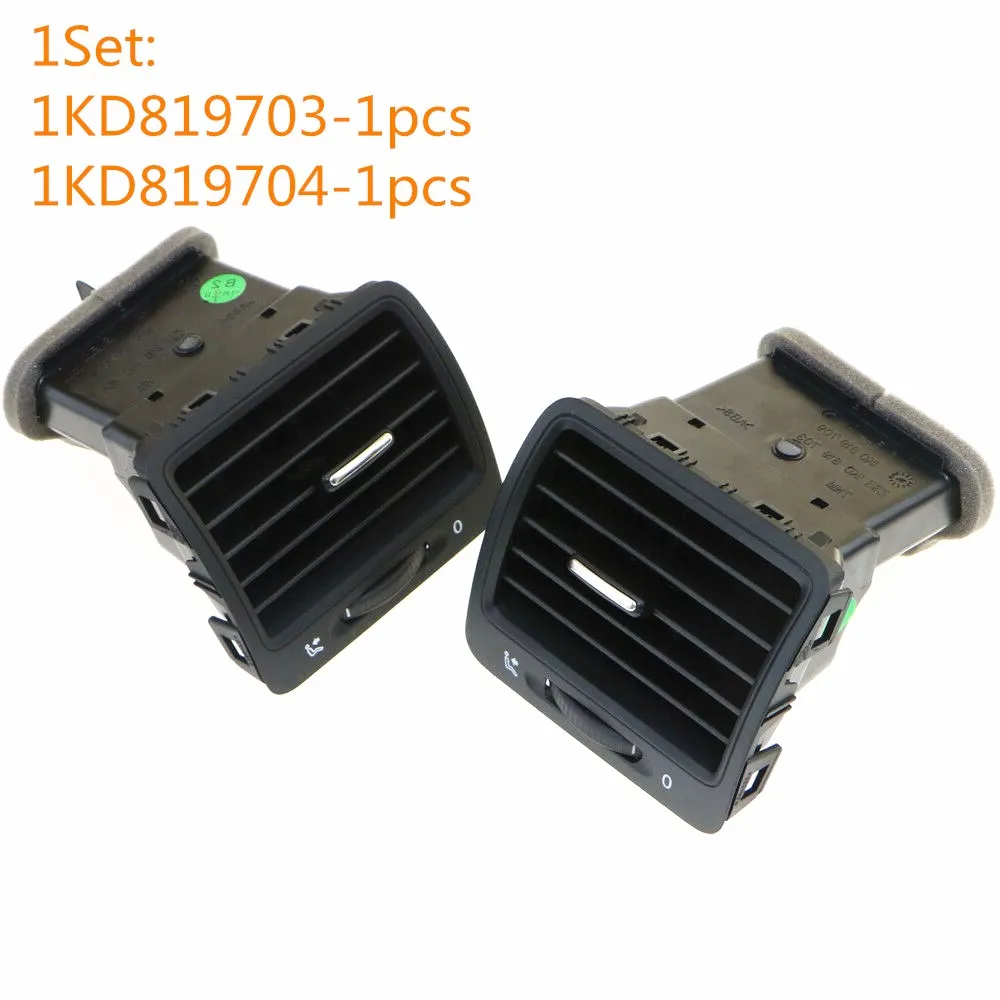 

SCJYRXS Front Dashboard Left & Right Air Outlet Vent for Golf MK5 Rabbit 1K0819709 1K0819710 1K0 819 703 1K0 819 704