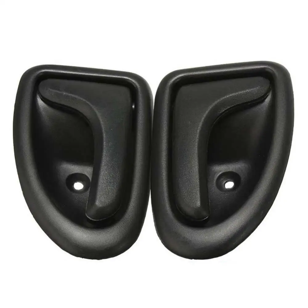 Car Interior Door Plating Handles Knobs Left/Right Plastic Black Interior Parts for Renault Clio