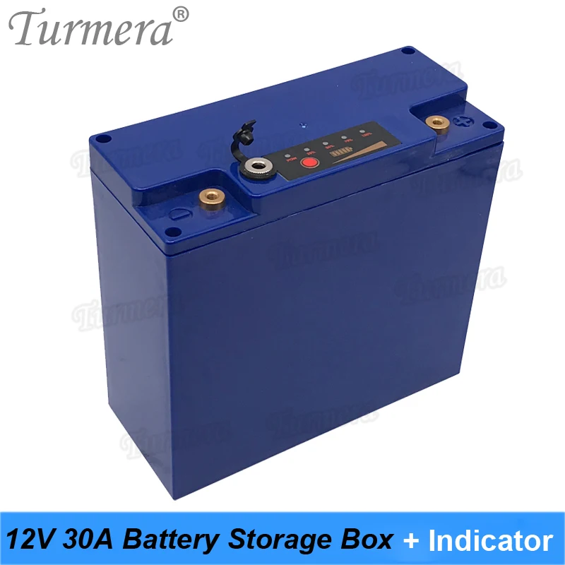 

Turmera 12V 30Ah Battery Storage Box Case with Indicator DC Port Build 48Pieces 18650 Battery for Uninterrupted Power Supply 12V