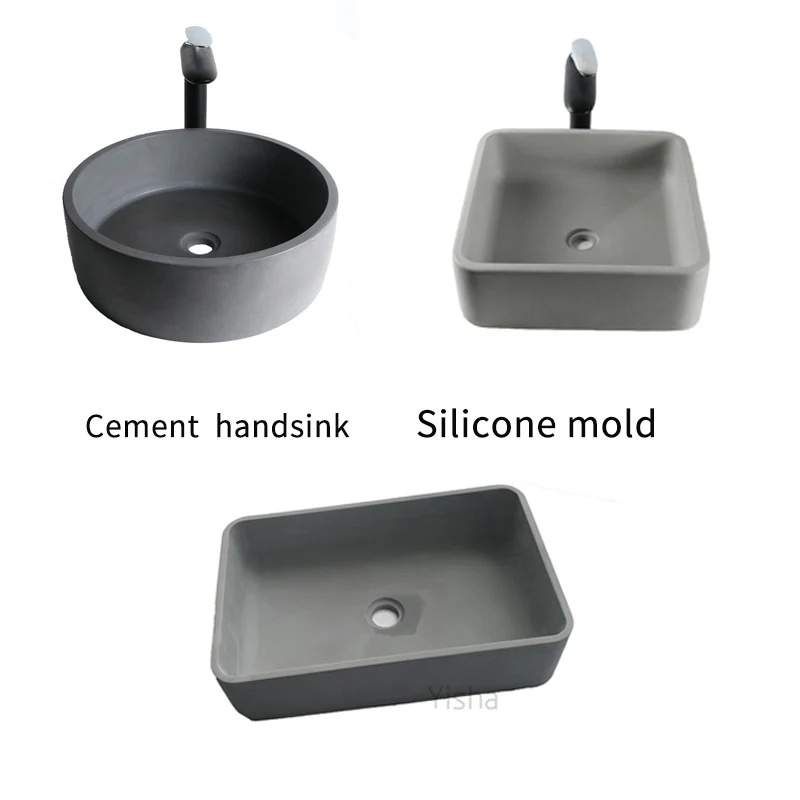 Cement Wash Basin Mold, Simple Nordic Style, Home Art Basin on the Stage, High quality Silicone mold