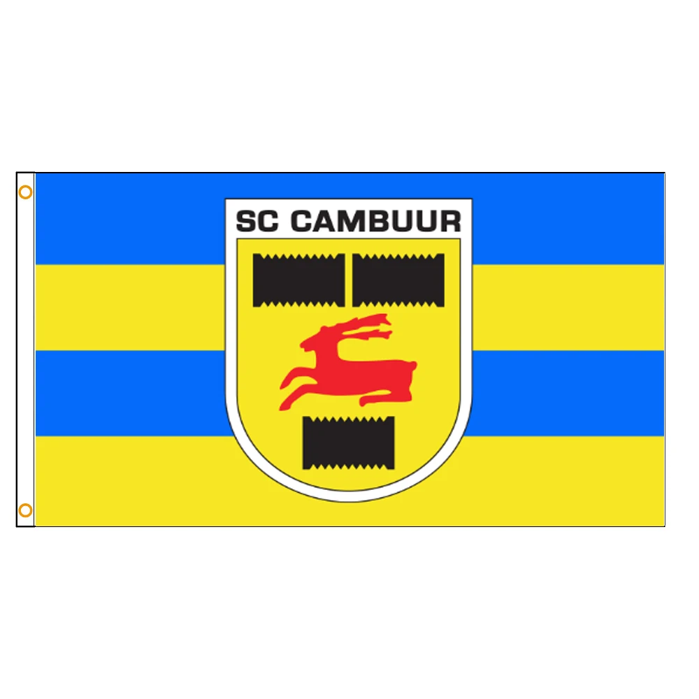 

90x150 см 3x5фт Нидерланды SC Cambuur Leeuwarden флаг