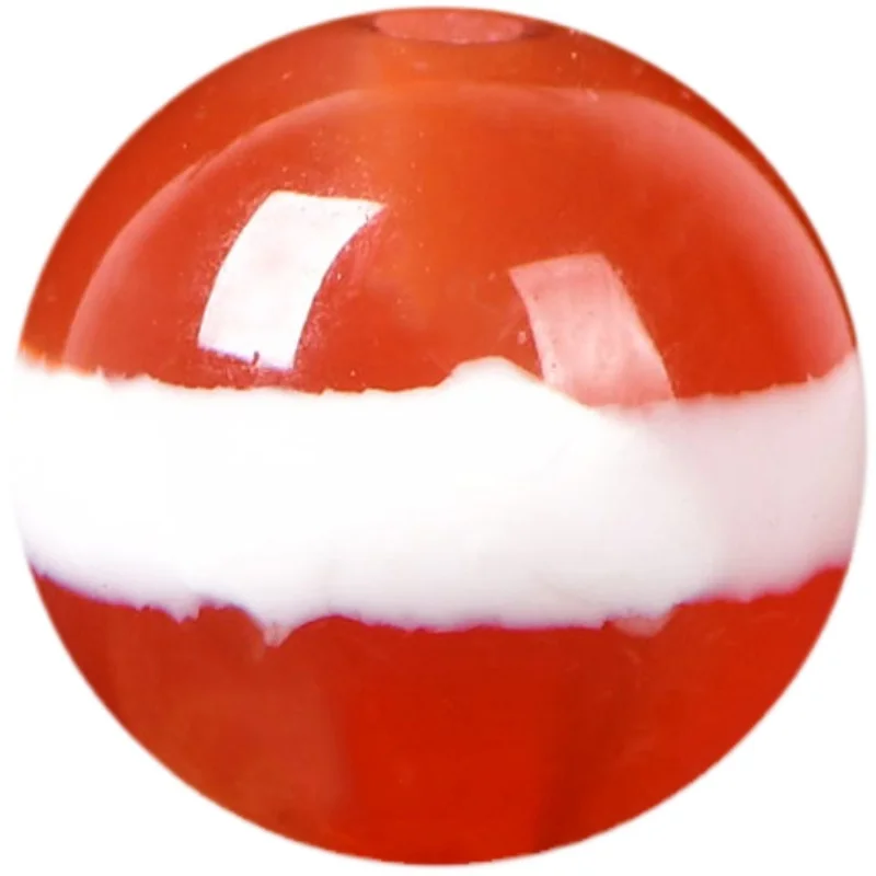 4A Natural Red White Agate Quartz Crystal Single Bead DIY Jewelry Making