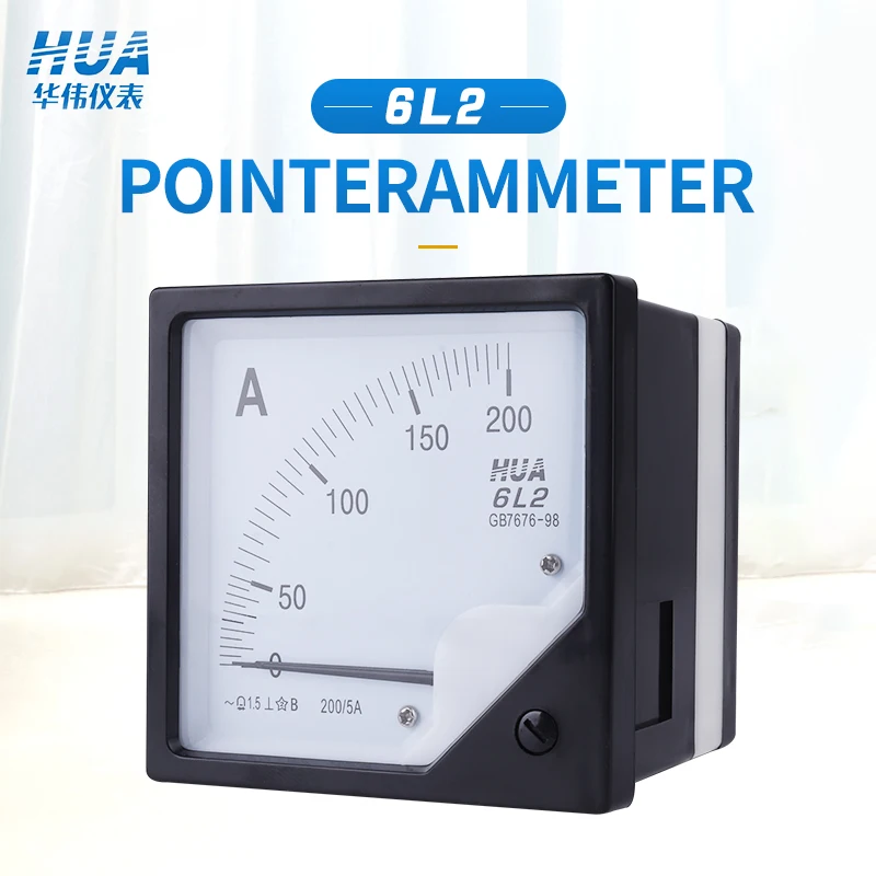 

6L2 AC Analog Ammeter panel size 60X70mm 1A 2A 3A 5A 10A 15A 20A 30A 50A factory direct sales, complete specifications