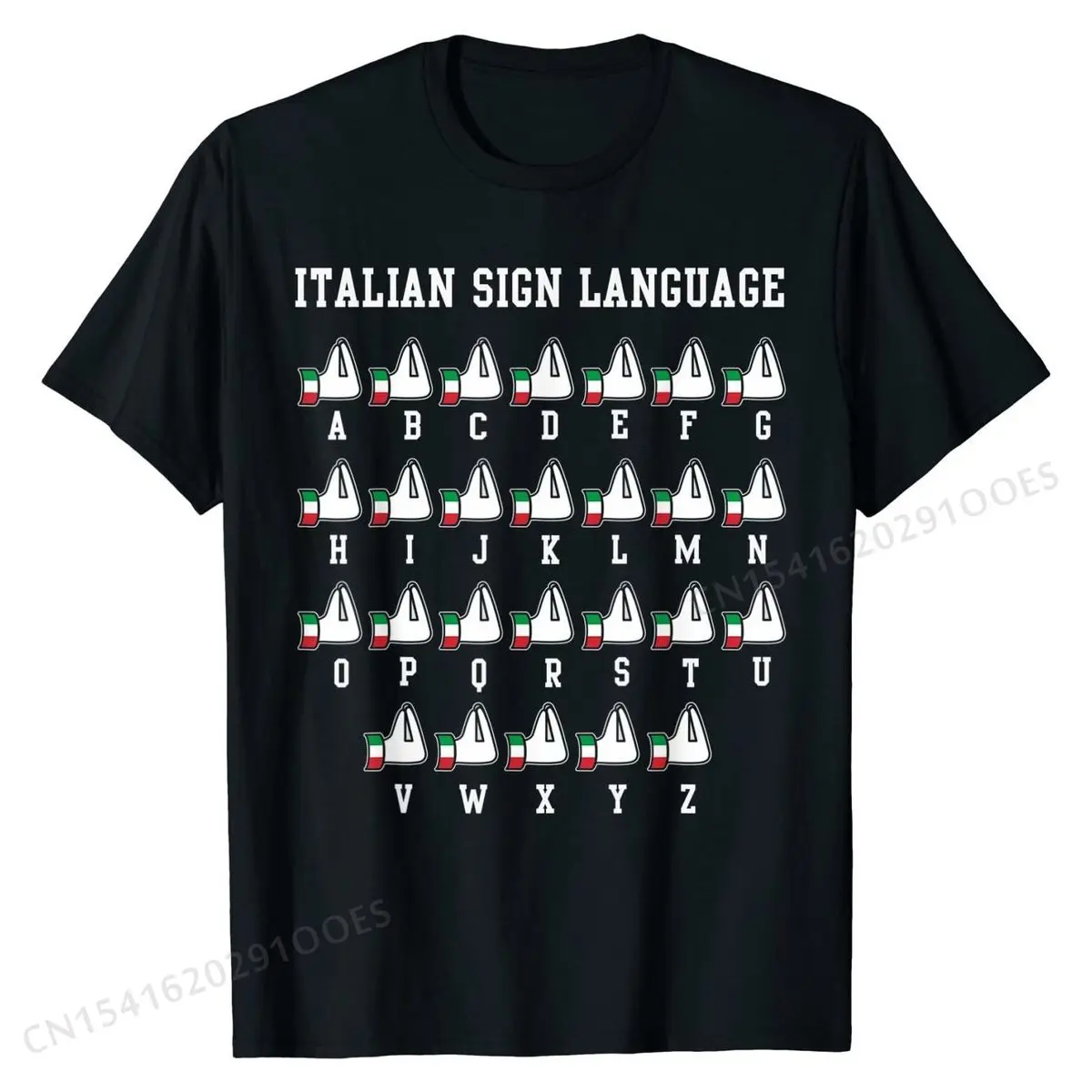 Italian Sign Language Italia Italy Italiano T-Shirt Cotton Men Tops T Shirt Birthday T Shirt Unique Prevalent