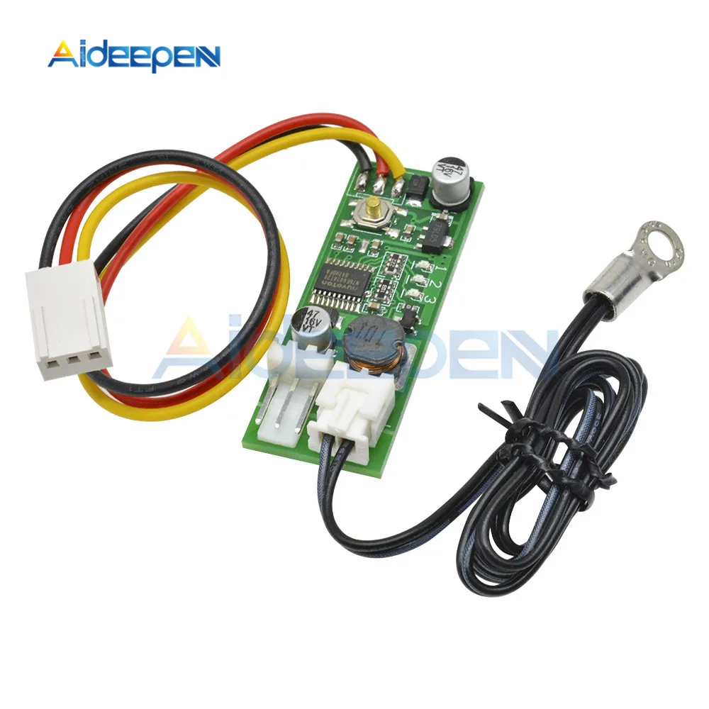 DC 12V 4 Wire PWM Fan Temperature Control Speed Controller Governor Regulator for PC Computer CPU Fan Cooler Alarm Module Board