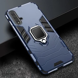 For Huawei Nova 5T 5 T Cover Armor PC Cover Finger Ring Holder Phone Case For Nova 5T Cover Shockproof Reinforced Bumper Shell