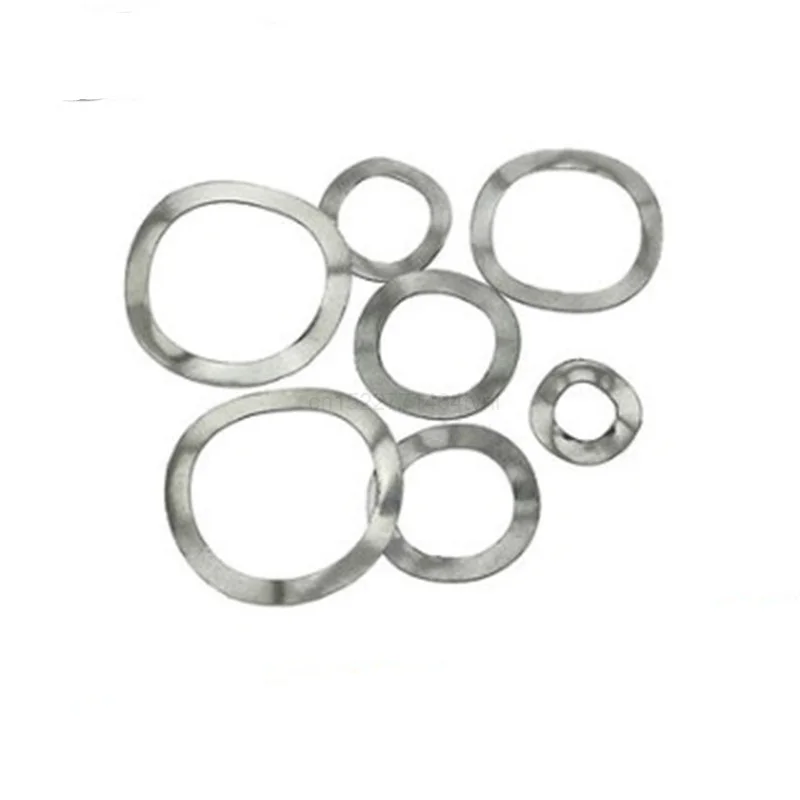 10/50Pcs 304 Stainless Steel Three Wave Washers Spring Washer M3 M4 M5 M6 M8 M10 M12 M14 M16 M19 M23 M25 M27 M31 M39 M41