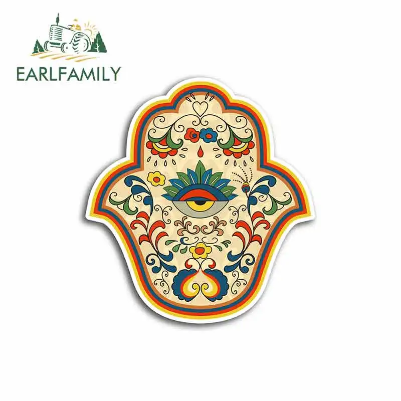 EARLFAMILY 13 см x 13 см для руки Фатимы, индийские наклейки, аниме наклейки, водонепроницаемые, подходят для GTR EVO