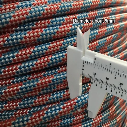 Imagen 2 del producto Cuerda de escalada Desert & Fox, cuerda de emergencia para exteriores, 10m/20m/30m/50m, resistente al desgaste, 9mm de diámetro, herramienta accesorio de senderismo de alta resistencia