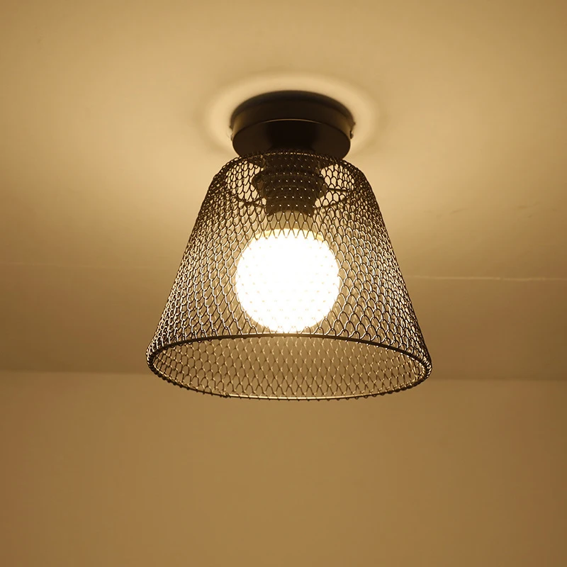 Deformable  Iron Net Ceiling Lamp Bedroom Hollow Out Home Decor Lighting Aisle Corridor Ceiling Chandelier Light