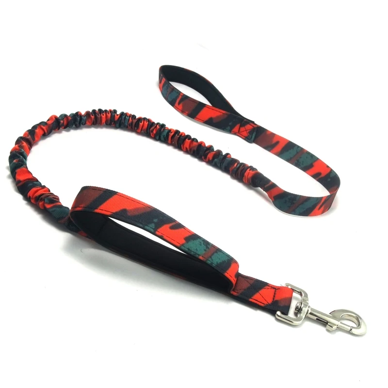 

Pet supplies nylon dog leash Adjustable Lead camouflage elastic belt medium large dog training running German Shepherd rope