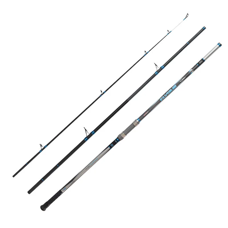 ZZ07 SurfCasting 4.5m Carbon Surf Casting Rod Full Solid Tip KW Large Ring Tip-Butt Dia 2.0-24.5mm Bait 100-250g