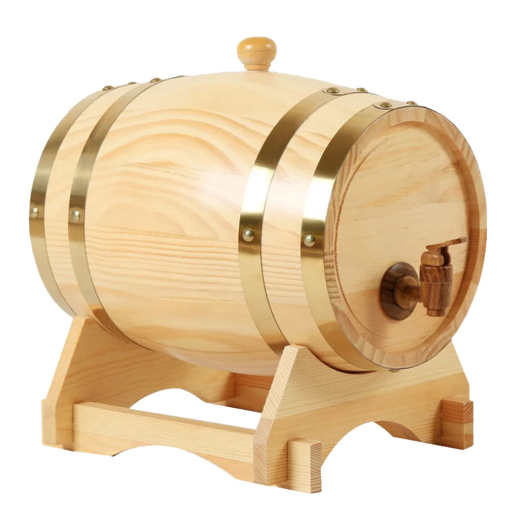 3L/1.5L Oak Wine Barrel Keg Storage Dispenser For Beer Wine Whiskey Home Decor Hotel Vintage Wooden Wine Barrel coffee barrels