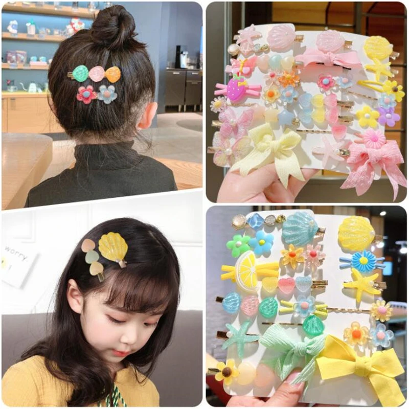 

Korean Version of the New Children's Hairpin Net Celebrity Princess Hair Accessories Girl Baby Broken Hair Bangs Clip Headdress