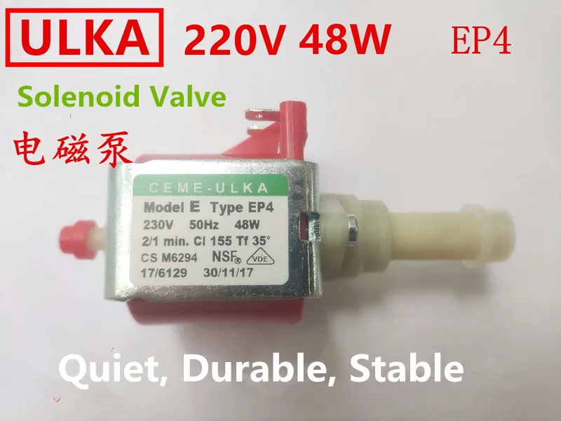 ULKA Water Pump Solenoid Valve fits for Jura/ Saeco/WMF/Franke/Delonghi/ EUPA/Gemilai and Household Espresso Machine EP5 /EP4