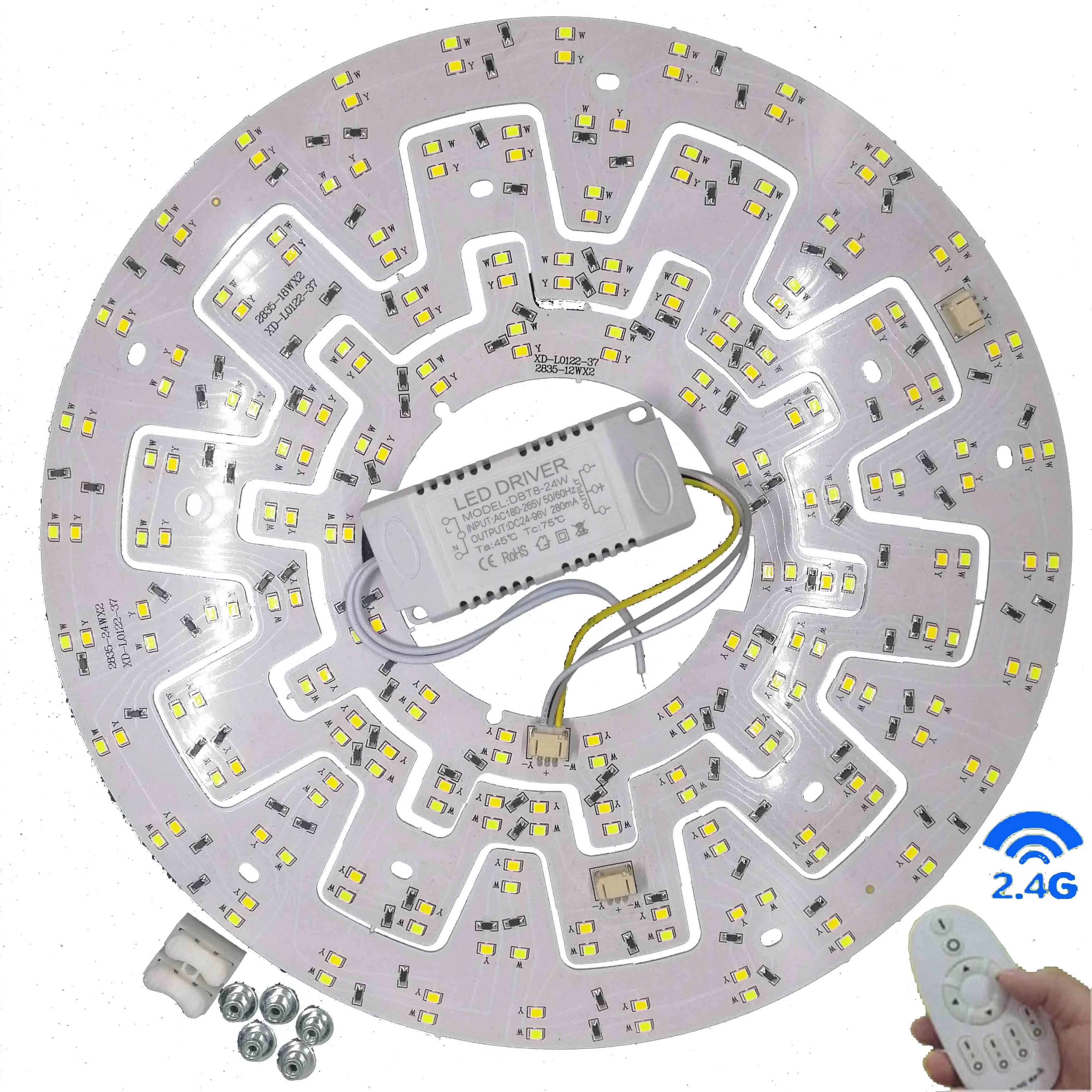 2021 NEW! 12W 18W 24W 2.4g rf touch remote control led ceiling panel 2835smd led lamp non-polar dimming color temperature