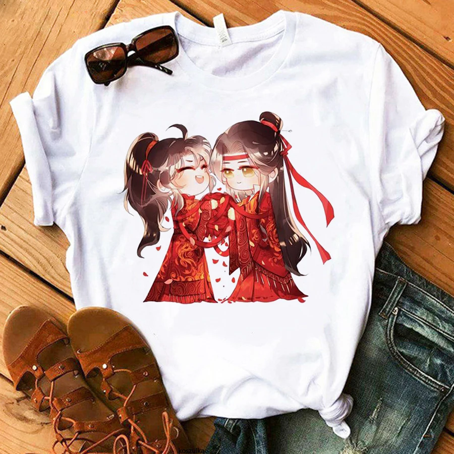 Mo Dao Zu Shi T-Shirt Women Anime Tee Shirt Fashion Vintage Harajuku Hip Hop Casual Graphic Manga Short Sleeve Summer t-shirts