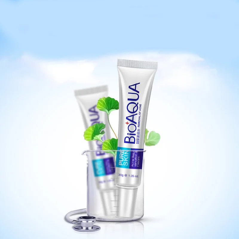 BIOAQUA Herbal Face Cream Anti Acne Treatment Cream Herbal Scar Removal Oily Skin Acne Spots Skin Care Face Care