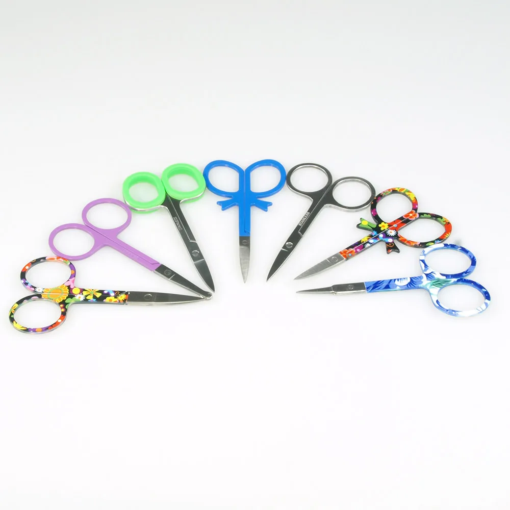 1pcs Professional Mix style Muti. Nail Scissor Manicure For Nails Eyebrow Nose Eyelash Cuticle Scissors Curved