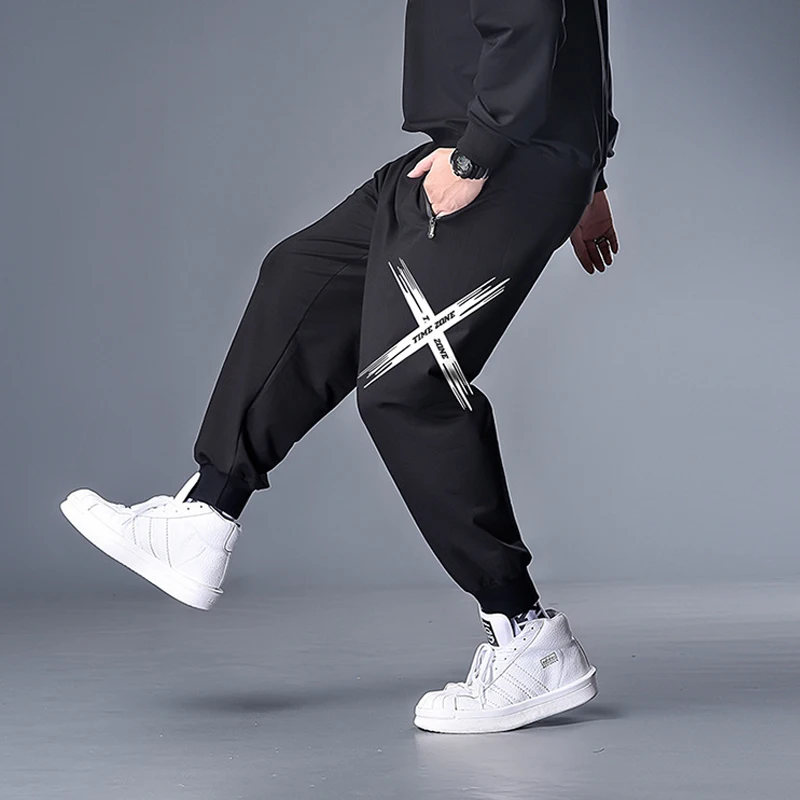 Big Size Pants Men Jogger Streetwear Casual Harem Pant Oversize Sweatpants Elastic Waist Black Trousers Plus Size 6XL 7XL HX405