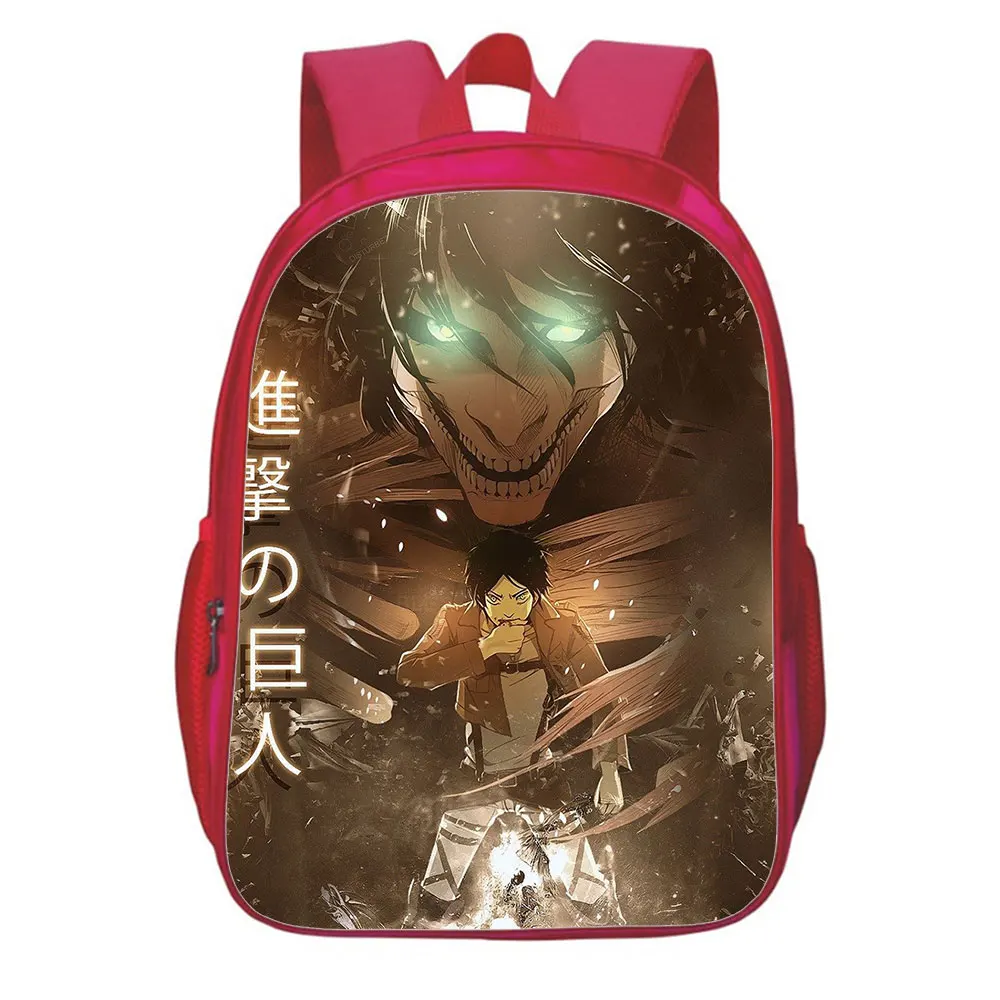 

13 Inch Attack on Titan Backpack Girls Anime Knapsack Baby Children Cartoon Rucksack Girl gift School Bag Mochila