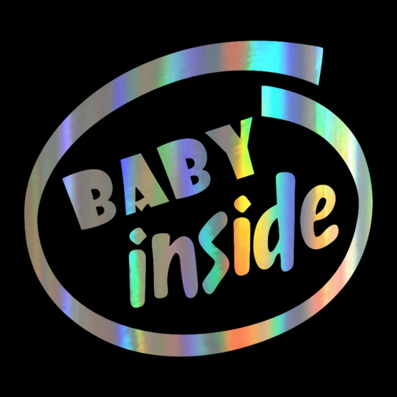 Car Stickers Baby Inside Baby on Board Sticker on Car Stickers and Decals Rear End Car Exterior Car Styling KK 12cm X 13cm