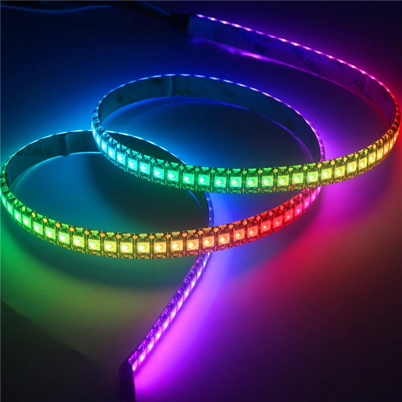 

1-5m 5V WS2812B Led Strip Light Individually Addressable WS2812 Smart RGB Led Pixel Strips Black/White PCB Waterproof IP30/65/67