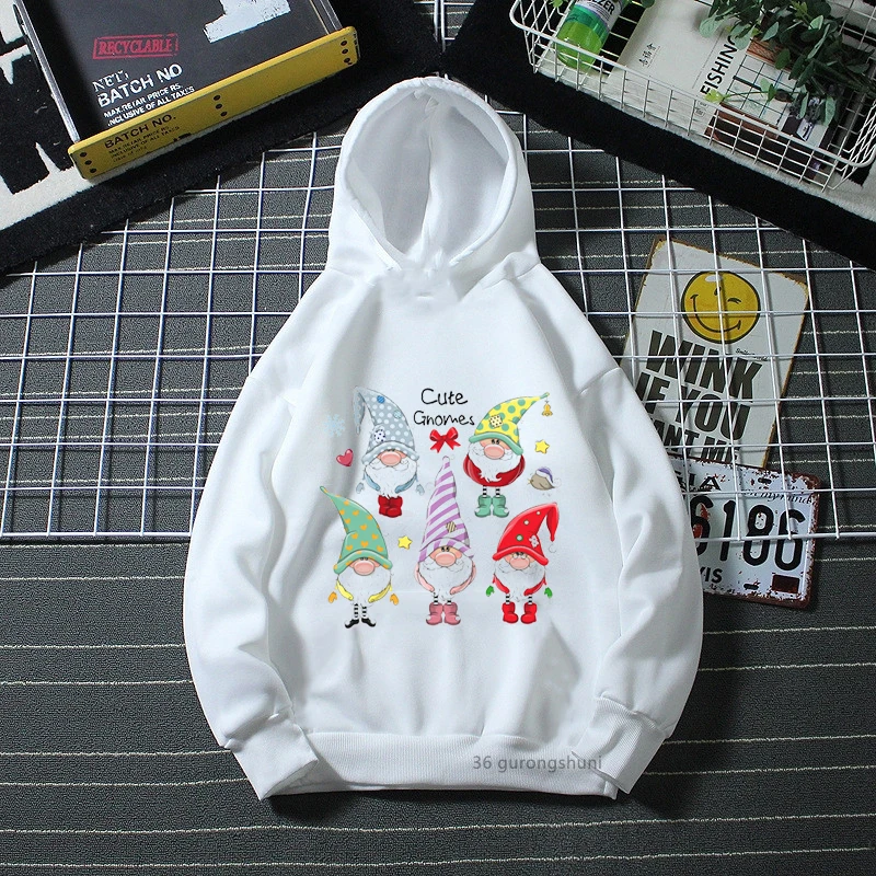 Hot Sale Boys Hoodies Cartoon Cartoon Garden Gnomes Christmas Funny Kids Thick Coat Jacket Aesthetic Girls Hoodies Clothing Tops