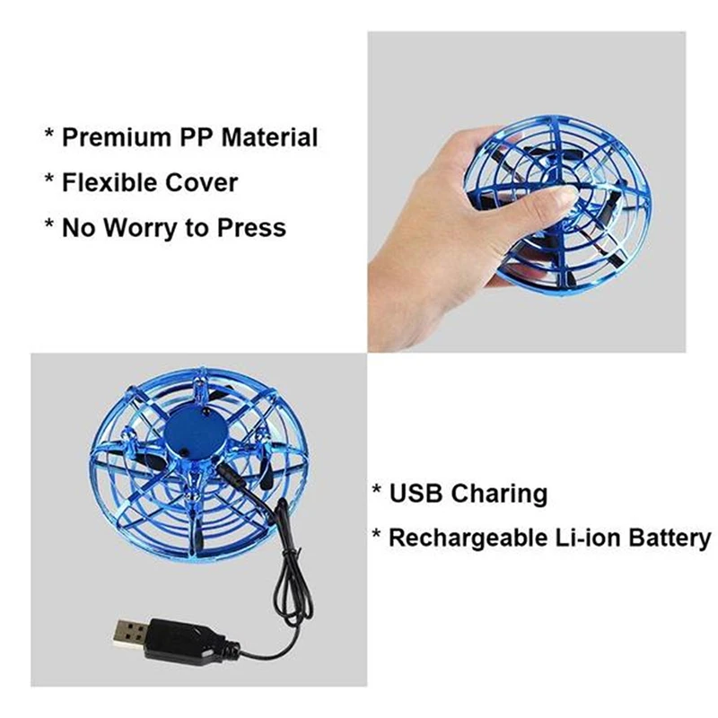 Mini helicóptero UFO de control remoto manual para niños, Mini dron infantil de control remoto con sensor de infrarrojos manual, juguete para niños