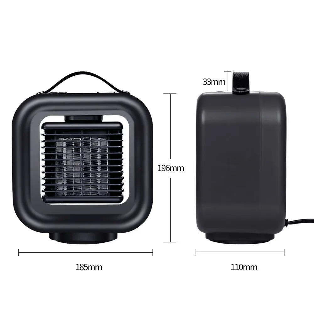 2 في 1 سطح المكتب سخان السيراميك سرعة سخان صغير المنزلية كتم التدفئة الصغيرة والتبريد اثنين من سخانات كهربائية