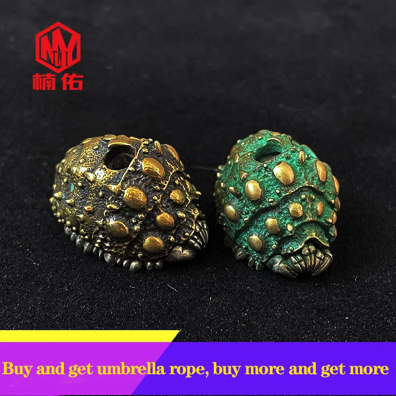 

1PC EDC Paracord Beads Retro Brass Copper Bronze Lanyard Pendants Knife Beads Rope Cord Beads Pendants