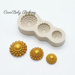 3D Buttons Jewelry Diamond Silicone Fondant Cakes Decor Tools Cake Mold Sugarcrafts Chocolate Baking Tools For Cakes Gumpaste